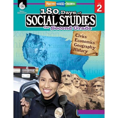 Shell Education 180 Days of Social Studies for Second Grade 51394
